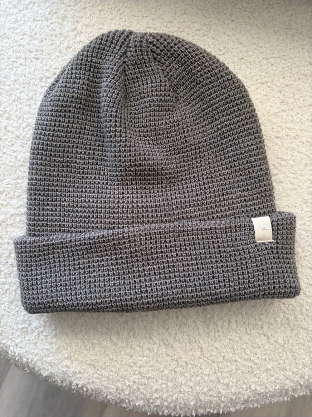 Vuori Gray Knit Cuffed Beanie